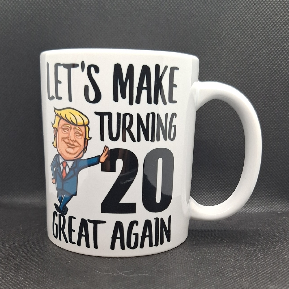 White Novelty 20th Birthday Mug